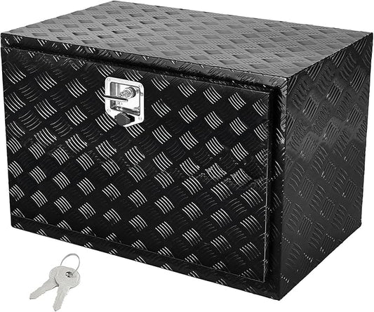VEVOR Underbody Truck Box, 36" x 24" x 24" Pickup Storage Box, Heavy Duty Aluminum Diamond Plate Tool Box with Lock and Keys, Waterproof Trailer Storage Box with T-Handle Latch for Truck, Van, Trailer