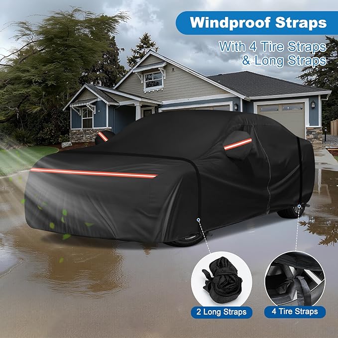 for Dodge Charger Car Cover Waterproof All Weather, 6 Layers Car Cover Waterproof All Weather 420D Windproof Fit for Dodge Charger 2006-2023