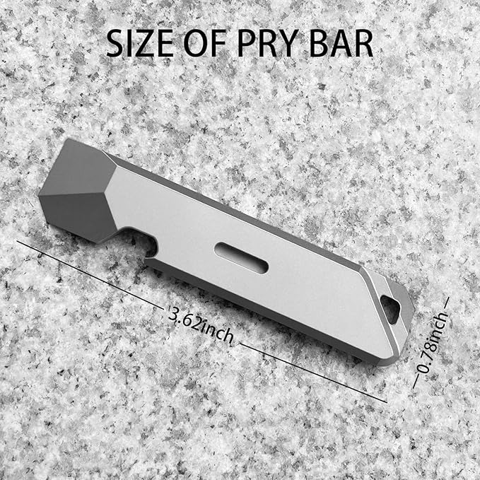 Titanium EDC Pry Bar,Portable Multitool Tool,Pocket Mini Pry Bar for Everyday Carry