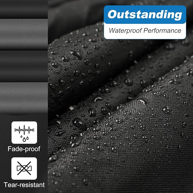 QUNSUNUS Car Cover for Lincoln Town 1981-2012, Waterproof Car Covers with Cotton Lining, All Weather Town Cover with Straps and Zipper for Wind, Sun and Dust Protection