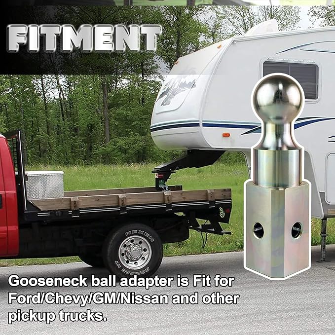 Gooseneck Hitch Ball 2-5/16" Gooseneck Hitch Replacement Ball Maximum Load Capacity 30,000 lbs Trailer Hitches Hi-Rise Ball
