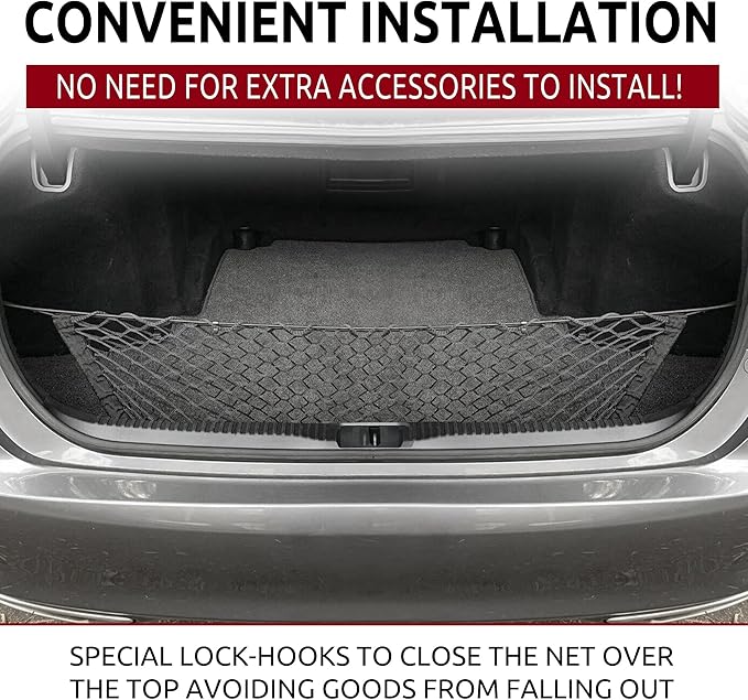 TrunkNets Inc Envelope Style Trunk Cargo Net for Lexus GS200t GS Turbo GS350 GS F GS350h 2013-2020