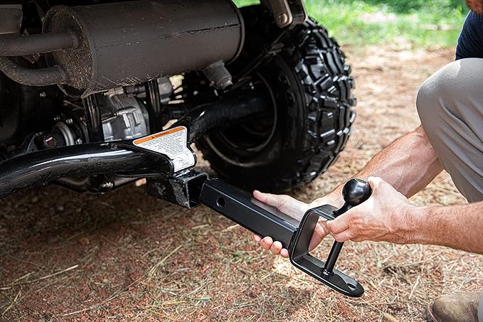 Black Boar UTV ATV Multi-Hitch - Features 2” Hitch Ball, 2” Shank - 9” (L) Shank - Hitch Ball has 2” Rise & Rated for 2,000lbs - Use w/Utility Trailers, Tow Straps & Other ATV Accessories (66081)