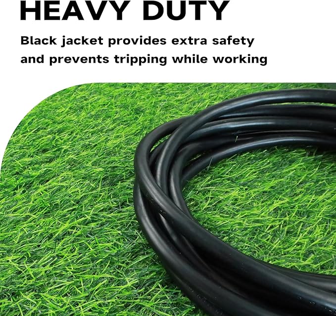 Indoor Extension Cord with Lighted End, 12 Gauge Heavy Duty Extension Cord 3 FT, 3 Prong Grounded 15 Amp Extension Cord, 12/3 SJTW Power Cord for Garage, Garden, Appliance, UL Listed, Black