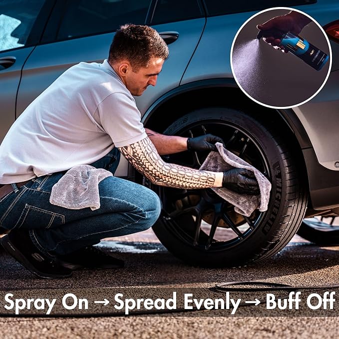 Yum Ceramic – Advanced Spray Ceramic Coating for Long-Lasting Gloss and Water Repellency – Easy Application on Paint, Glass and Trim – Safe on Coated & Uncoated Vehicles and Surfaces – 500ml