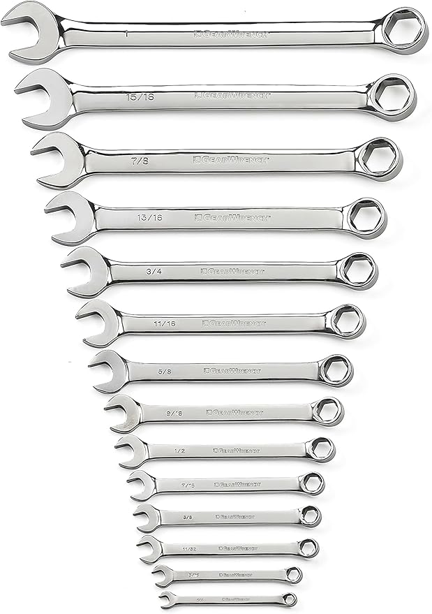 GEARWRENCH 14 Pc. 6 Pt. Combination Wrench Set, SAE - 81924