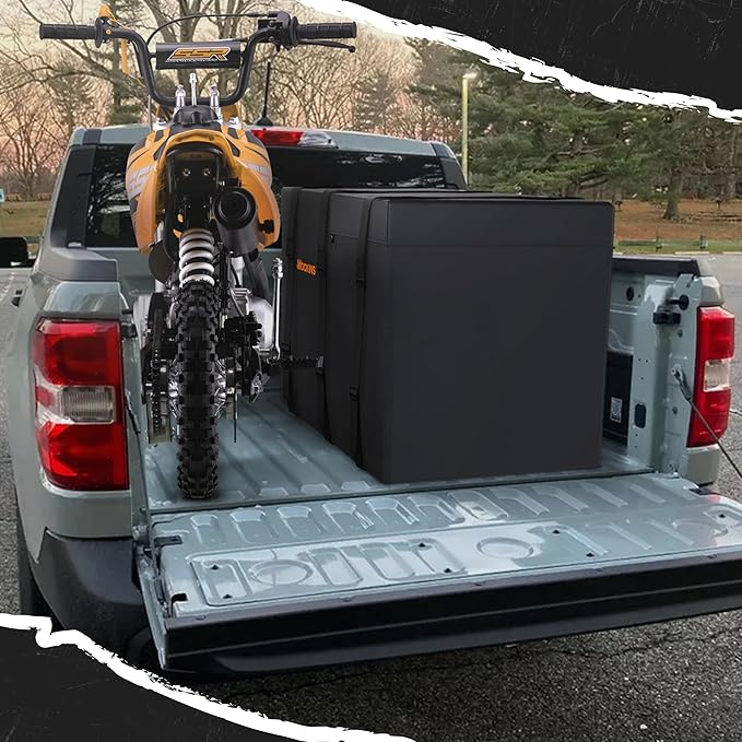 Mockins 40 CuFt XXL Trailer Hitch Cargo Carrier Bag | 70"x30"x33" Waterproof Cargo Bag for Hitch Carrier | All-Weather Abrasion-Resistant Vinyl Vehicle Soft-Shell Carriers w/Straps, Lock & Carry Bag