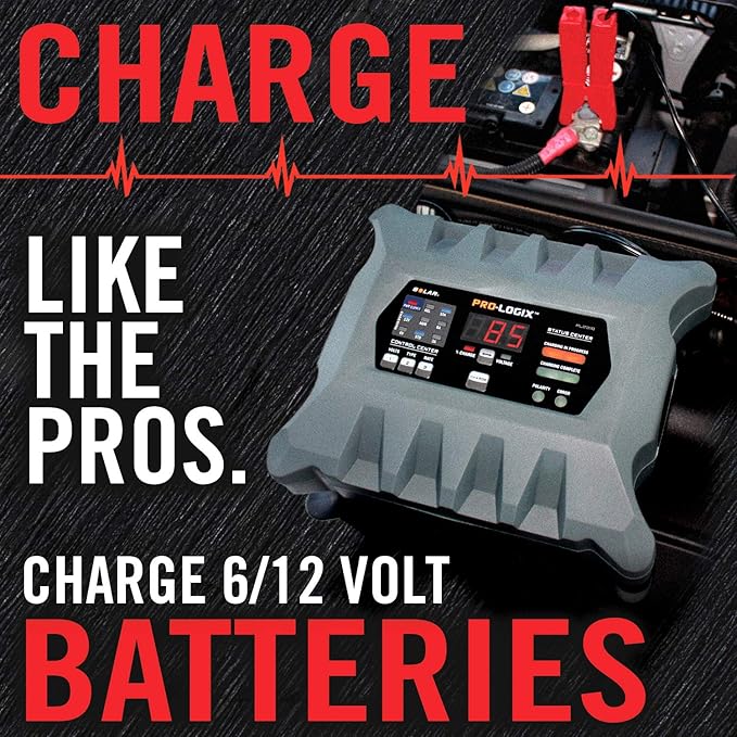 Clore Automotive Jump-N-Carry JNC660 1700 Peak Amp 12 Volt Jump Starter & PL2310 10-Amp Fully-Automatic Smart Charger, 6V and 12V Battery Charger, Battery Maintainer