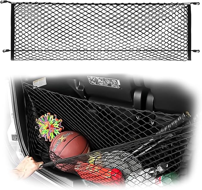 Car Rear Cargo Net, Adjustable Elastic Storage Organizer Net, Trunk Cargo Storage Net Compatible with 2018 2019 2020 2021 2022 2023 2024 2025 2026 Impreza and Crosstrek