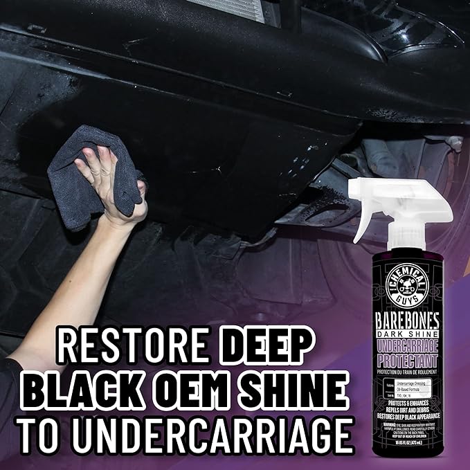 Chemical Guys TVD_104_1602 Bare Bones Premium Dark Shine Spray for Undercarriage, Tires and Trim, Safe for Cars, Trucks, Motorcycles, RVs & More,16 fl oz (4 Pack)