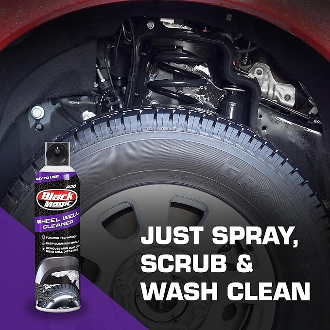 Black Magic 120257 Wheel Well Cleaner, High Foaming Deep Cleaning Formula to Remove Mud, Grime, Road Salt Buildup & More
