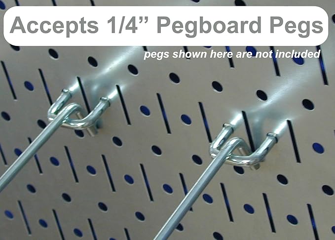 Wall Control Pegboard Garden Supplies Storage and Organization Garden Tool Organizer Kit with Black Pegboard and Blue Accessories