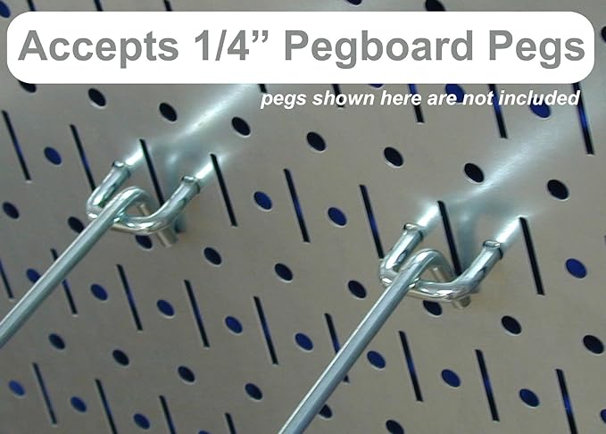 Wall Control Pegboard Organizer 4 ft. Metal Pegboard Standard Tool Storage Kit & Pegboard Paper Towel Holder and Dowel Rod Pegboard Shelf Assembly for Pegboard and Slotted Tool Board – White