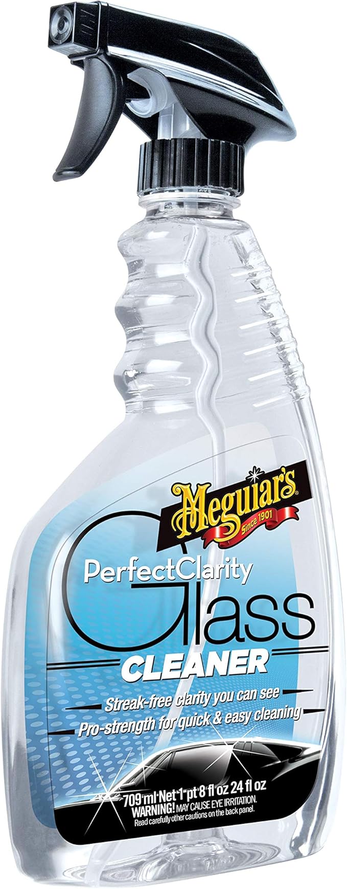 Meguiar's Perfect Clarity Glass Cleaner, Keep Windows, Windshields, and Mirrors Gleaming using a Premium Anti-Hazing Formula that Leaves a Superior Streak Free Finish, 24 Oz