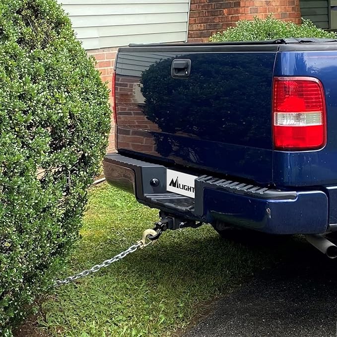 Nilight Shackle Hitch Receiver 2Inch 45000 LBs Breaking Strength 3/4" D Ring w/Trailer Pin Heavy Duty Solid Recovery Towing Kit for Trucks Jeeps Off-Road