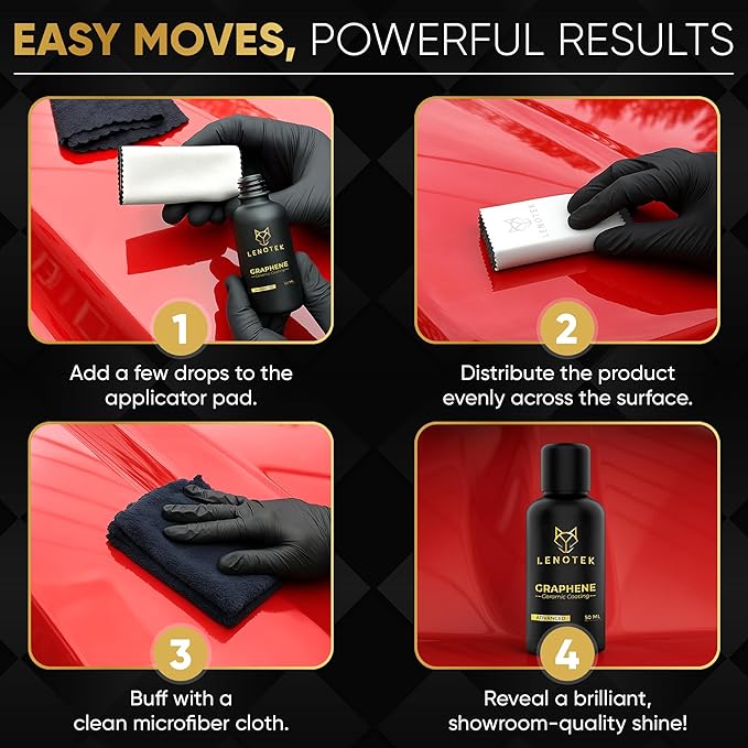 Graphene Ceramic Coating for Car – 7+ Years Durability – Nano Shield for Automobile Paint – Anti Scratch Protection – Gloss Enhancer – DIY Detailing Solution – Shiny Exterior Finish