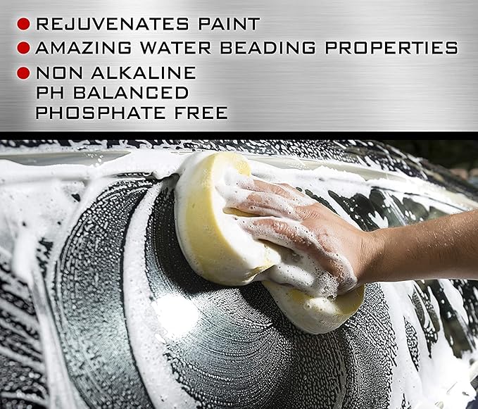 Car Wash Soap 2-Pack - Includes Two, 50 Fl Oz Bottles of Professional Ceramic Car Wash Soap for Auto, Cars, Motorcycles, RV's and Boats - pH Neutral Formula - Rejuvenates Paint and Ceramic Coating for Cars
