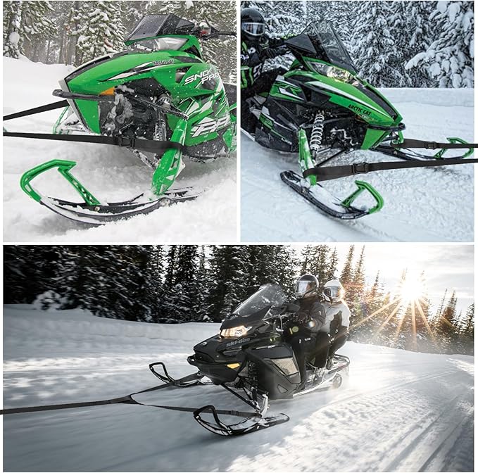 Botepon Snowmobile Tow Strap with Hook, 19ft Tow Rope, Quick Hook Up for Sled, Skidoo, ATV, Emergency Kit Accessory