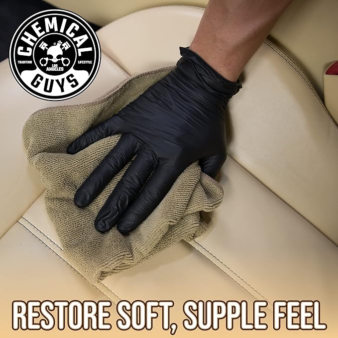 Chemical Guys Colorless and Odorless Leather Cleaner - Safe for Natural, Synthetic, Faux, and Pleather, Car Interior Cleaner, Safe for Furniture, Boots, Apparel, & More - 16 oz