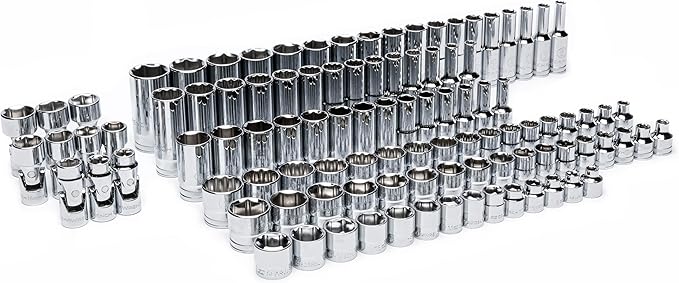 GEARWRENCH 104 Piece 3/8” Drive Master Metric Socket Set in Foam Storage Tray - GWMSSKT38MM