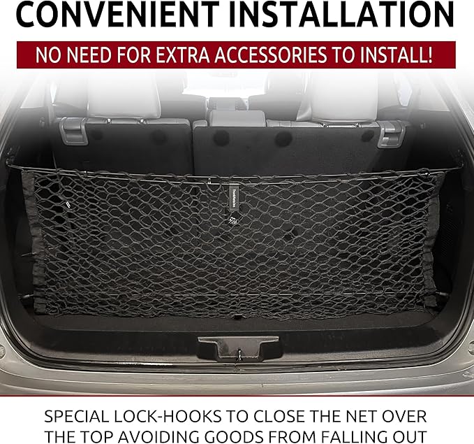 Envelope-Style Trunk Cargo Net for Toyota Highlander 2020-2026 – Premium Rear Storage Organizer | Flexible Mesh Net for SUVs & Trucks – Secure & Space-Saving Trunk Organization