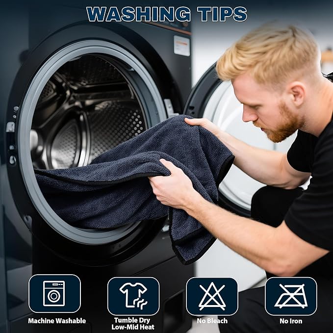 4PCS Car Drying Towel Microfiber Detailing Kit - 36x24 in Car Towels Cleaning Supplies, Reusable Shammy Quick Dry Cloth for Carwash, for Auto, Boat, RV, Garage & Home, Scratch-Safe Absorbent Cleaning
