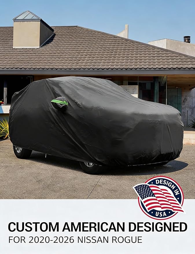 Proadsy Car Cover for Nissan Rogue 2008-2024 2025 2026, Waterproof All Weather, Windproof Snowproof Rain Hail Sun UV Dust Snow Protection Full Outdoor Indoor Exterior Car Covers