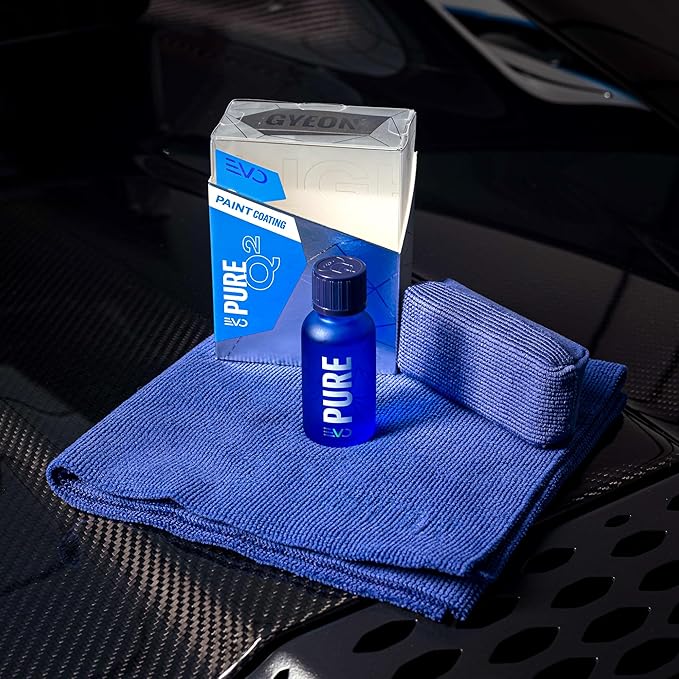GYEON Pure EVO Ceramic Coating Ultra Gloss sio2 Hard Deep Shine Paint Protection Water Beading Chemical Resistance Easy Application One‑Layer Car Coating Extreme Durability