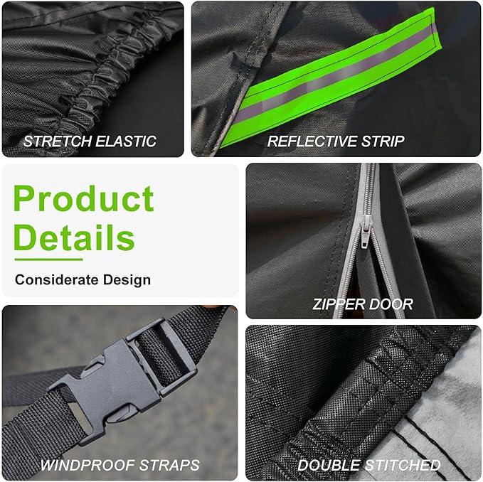 KouKou SUV Car Cover Waterproof All Weather, 7 Layers Outdoor Cover for Automobiles Rain Snow Protection, Universal Fit Ford Escape, Honda HRV,Jeep Liberity, Compass, Renegade, ect. (Up to 181 inches)