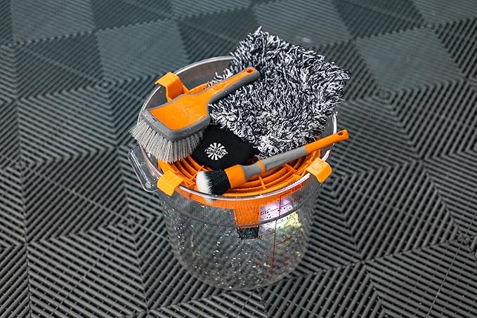 Detail Factory - Clean Screen Bucket Filter - Traps Dirt & Debris in The Wash Bucket to Prevent Scratching Vehicle Paint - Octane Solar Flare