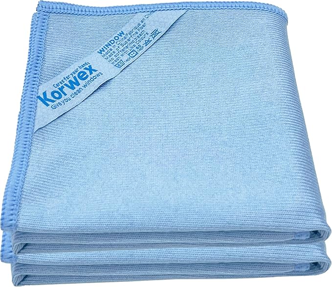 Longmann Window Cleaning Cloth, Glass Cloth, Cleaning Cloth, Streaks Schatches Free (Blue 2 Pack)