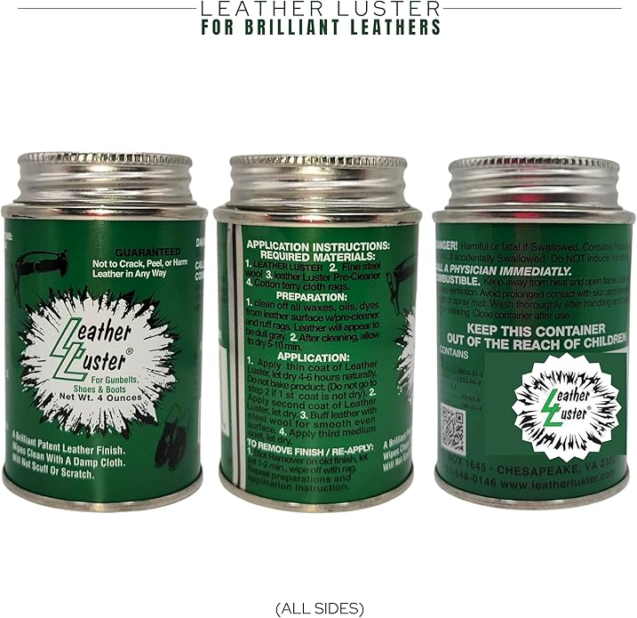 Leather Luster Patent Leather Polish, Cleaner and Conditioner | Made in the USA