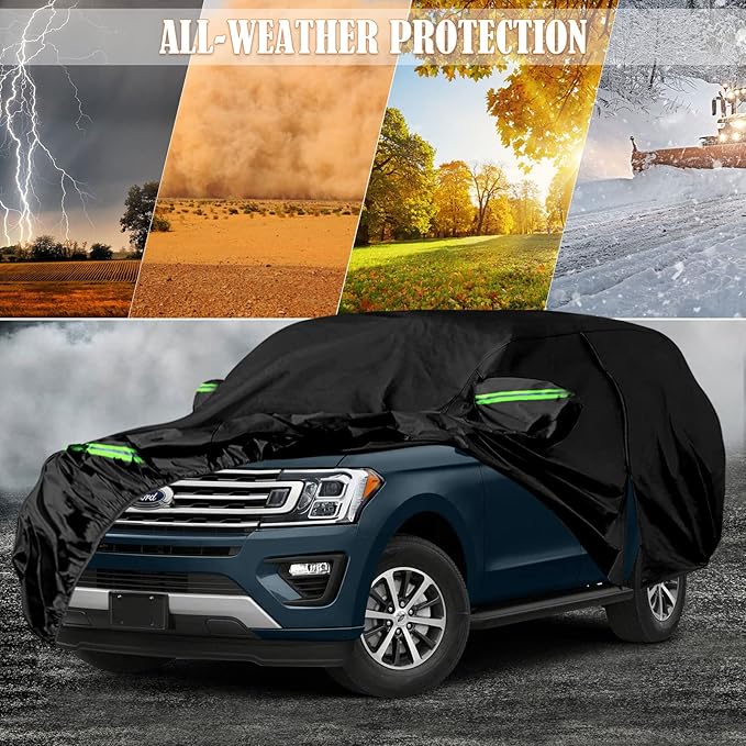 Waterproof Car Cover Replace for 2007-2025 Ford Expedition/Lincoln Navigator SWB, 6 Layers All Weather Car Covers with Zipper Door for Snow Rain Dust Hail Protection (Expedition)