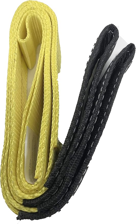2 Pack 2 "x6' Tow Strap with Reinforced Loops Vehicle Recovery Rope 18,000 lbs Pound Capacity Recovery Strap