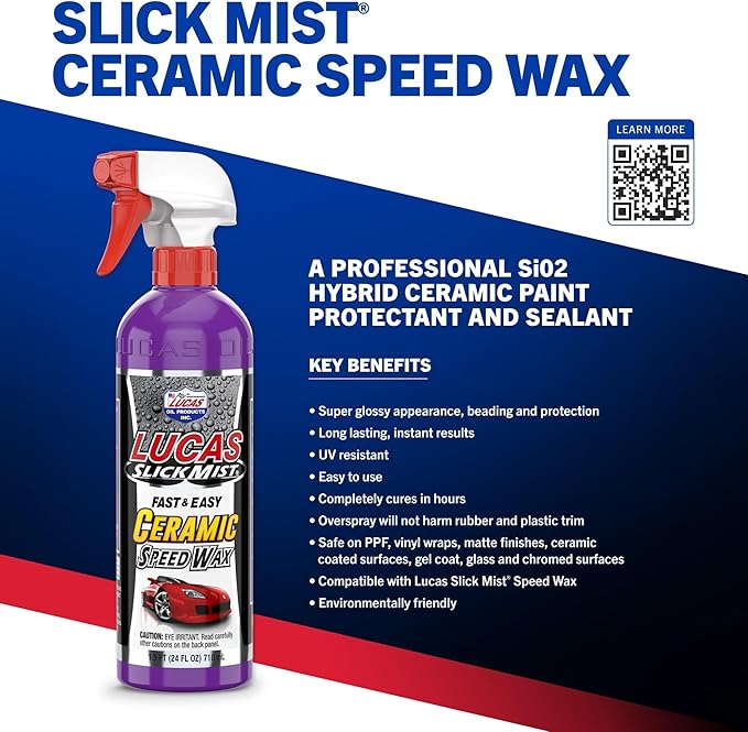 Lucas Oil 11294 Slick Mist Ceramic Speed Wax - 24 Ounce