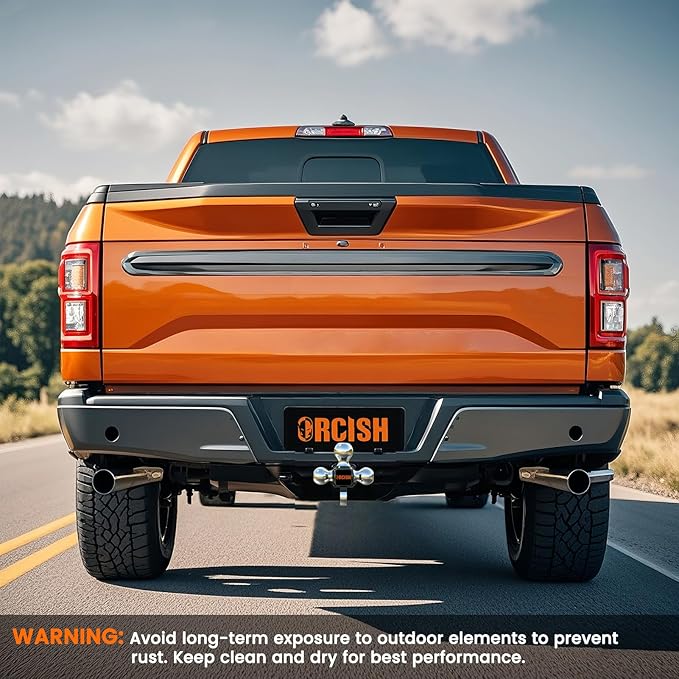 ORCISH Trailer Hitch Tri-Ball Mount with Tow Hook & Pin, Chrome Trailer Ball Sizes 1-7/8", 2" & 2-5/16", Fit 2 Inch Hitch Receiver, 10,000 LBS Max Towing Capacity for RVs, SUVs, ATVs & Trucks