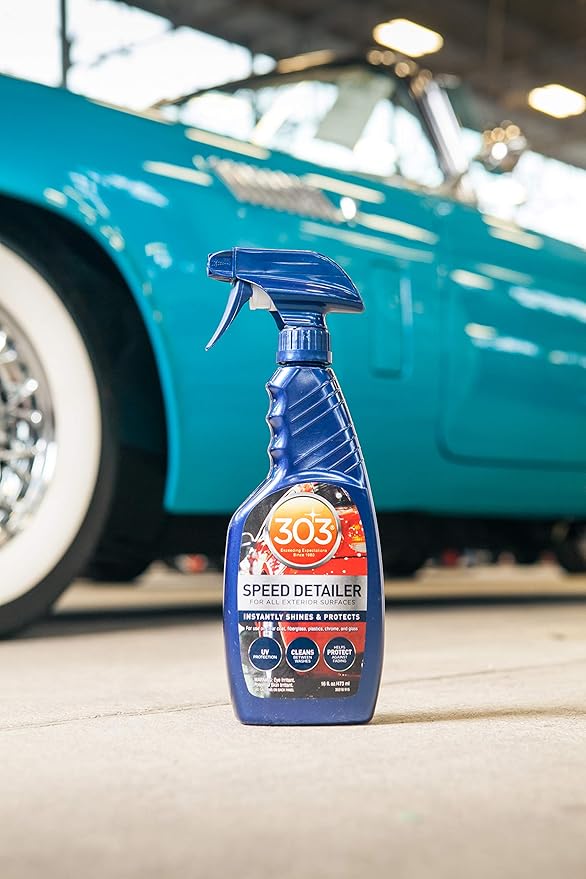 303 Products Speed Detailer - Instantly Shines and Protects Paint - for All Exterior Automotive Surfaces - Cleans Between Washes - UV Protection, 1 Gallon, (30229)