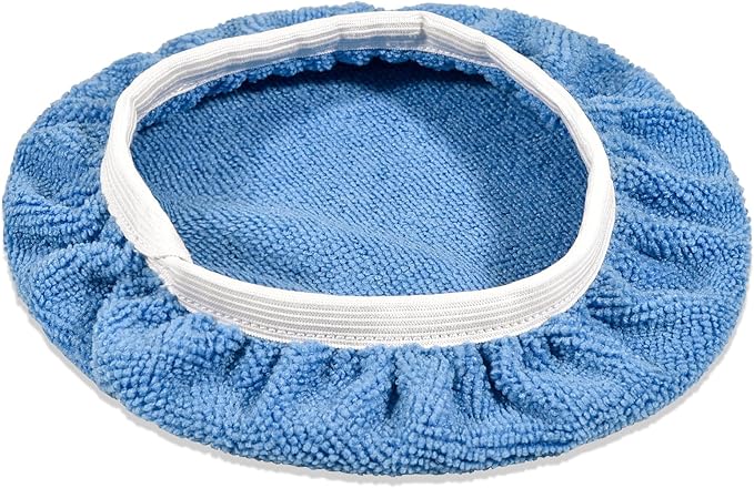 8Pcs Polisher Pad Bonnet (7 to 8 Inches), Soft Microfiber Polishing Buffing Pad Cover, Car Waxing Bonnet Waxer Pads