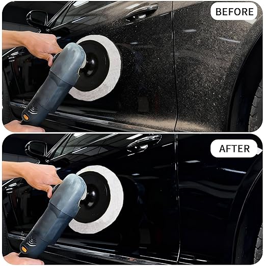 2 PCS 6 Inch Wool Polishing Pad, Widen the Edge Hook and Loop Buffing Wheel, for Orbital Polisher Buffer Synthetic Polisher