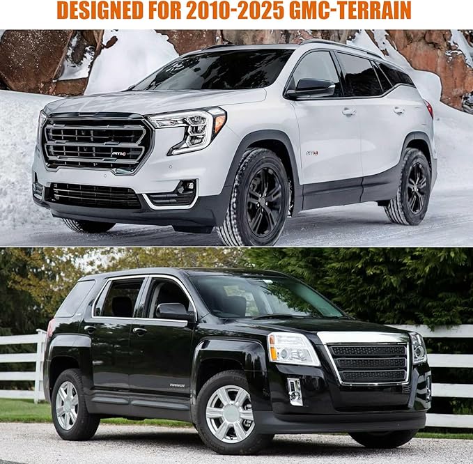 Waterproof Car Covers Replace for 2010-2025 GMC Terrain, 6 Layers Silver All Weather Custom-fit Car Cover with Zipper Door & Windproof Bands for Snow Rain Dust Hail Protection