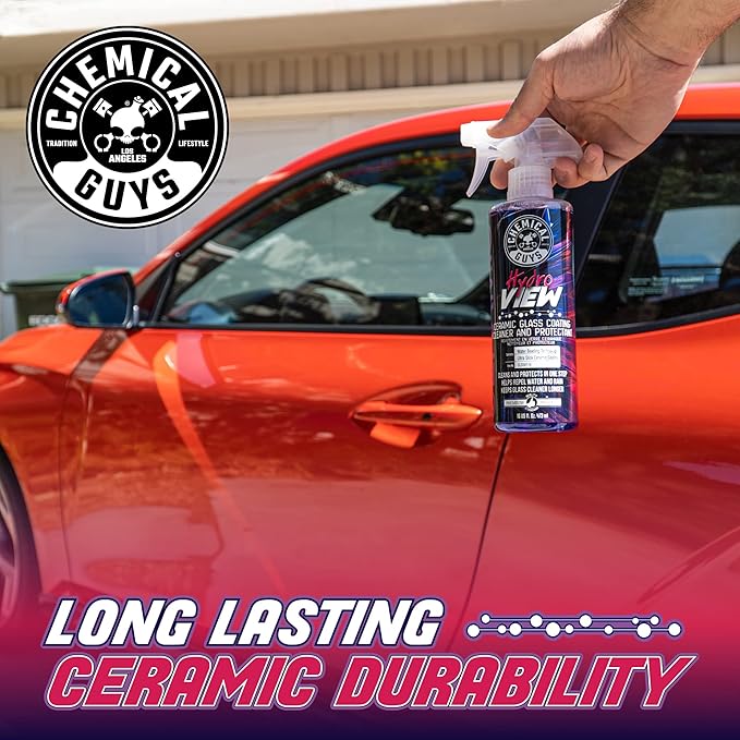 Chemical Guys HydroSuds Ceramic Car Wash Soap and HydroView Ceramic Glass Cleaner & Coating Bundle (2-16 oz Bottles)