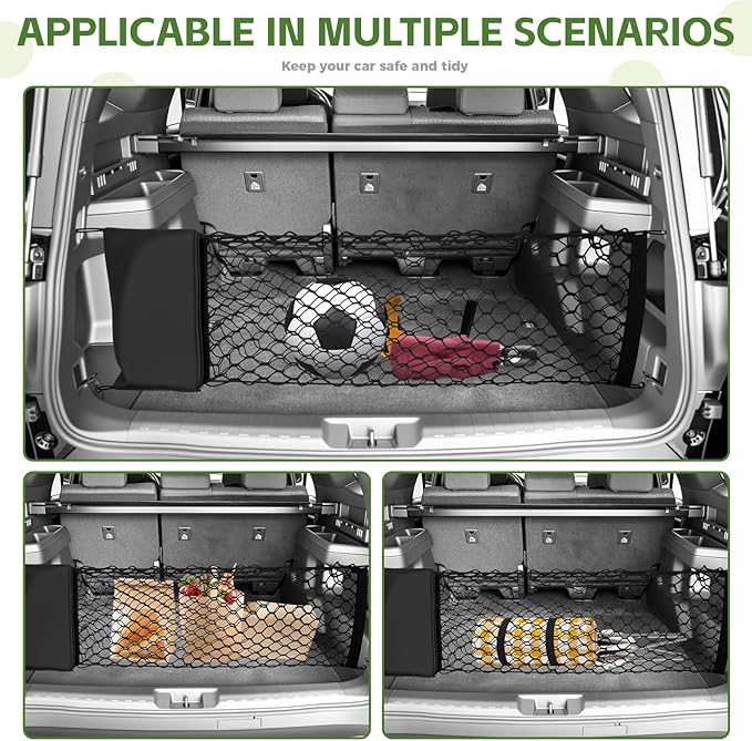Trunk Cargo Net for 2025 2026 Toyota 4Runner Trunk Organizer Net Anti-Slip Rear Mesh Cargo Netting for 4 Runner SUV Accessories(Envelope Style)