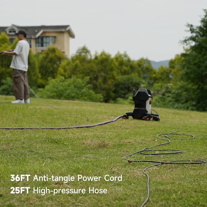 AIVOLT Pressure Washer, Power Washer with 4 Quick Connect Nozzles, High Pressure Cleaning Machine with Foam Cannon for Cars/Fences/Driveways/Patios/Home Cleaning
