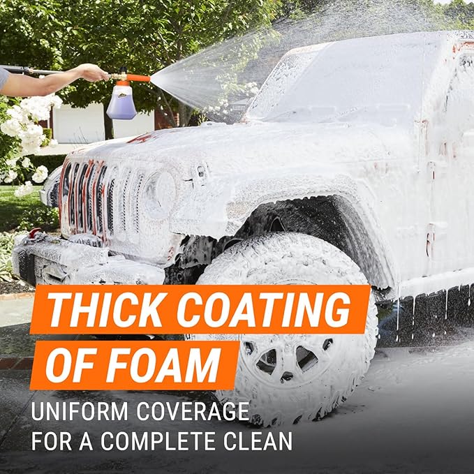 Armor All 2-in-1 Foam Cannon Kit,Car Cleaning Kit Connects to Power Washers and Garden Hoses for Vehicle Cleaning,Includes Foam Cannon,Foam-Applicator and Ergonomic Adaptor,(Pack of 4)