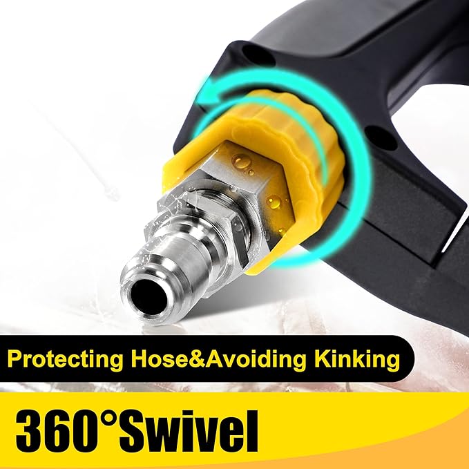 Tool Daily Foam Cannon with Pressure Washer Gun 5000 PSI, Power Washer Gun with 3/8'' Swivel Quick Connector, Adjustable Foam Blaster, M22 and 1/4 Inch Quick Connect, 1.5 Liter
