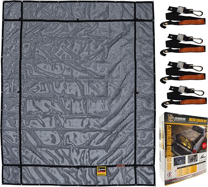 Gladiator Cargo Nets - RipProof Mesh Cargo Tarp - XLarge - 10' x 12' (XMT-100)
