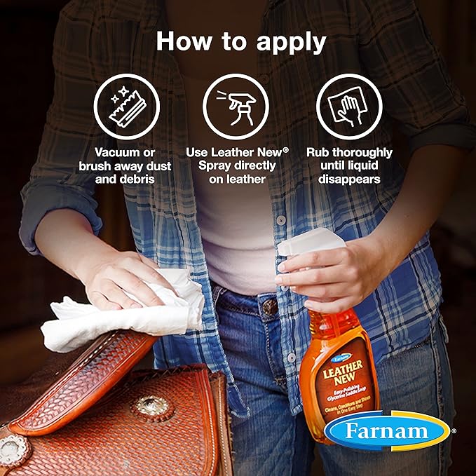 Farnam Leather New Easy-Polishing Glycerine Saddle Soap and Leather Saddle Cleaner, Protects and Preserves Leather, Cleans, Conditions and Polishes, 32 Oz. (Pack of 2)