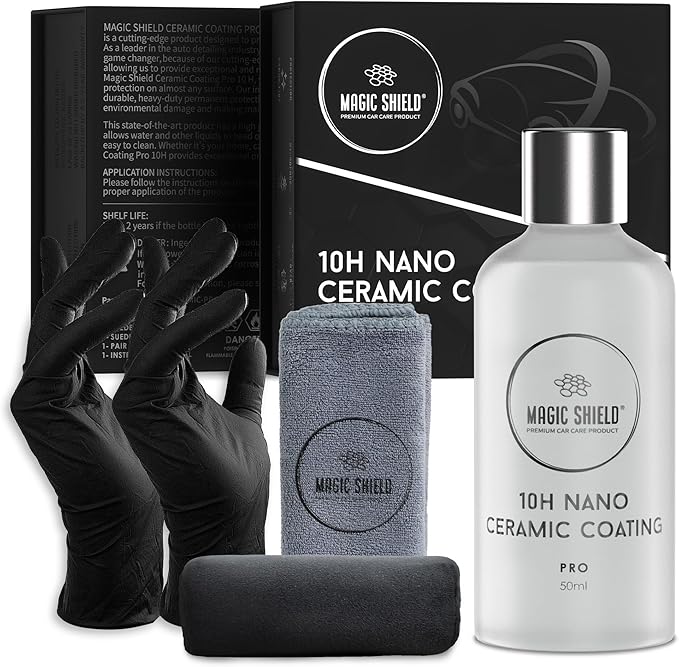 Ceramic Coating PRO 10H - Self-Healing | Long lasting for 2 cars+ | Advanced SiO2 Protection | Easy Application | Candy-Like Gloss | Perfect for Cars, Motorcycles, RVs, and Boats (50ml)