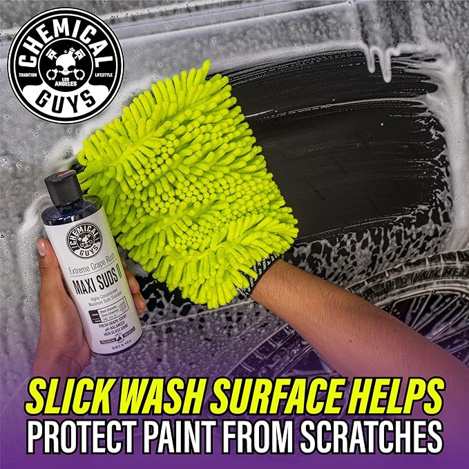 Chemical Guys CWS_1010 Maxi-Suds II Foaming Car Wash Soap (Works with Foam Cannons, Foam Guns or Bucket Washes) Safe for Cars, Trucks, Motorcycles, RVs & More, 128 fl. Oz (1 Gallon), Grape Scent