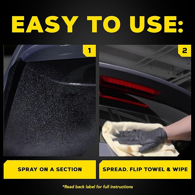 Meguiar's Ultimate Glass Cleaner & Water Repellent - Premium Glass and Window Cleaner for Quick Cleaning with Hydrophobic Technology that Acts as a Rain Repellent Improving Visibility in Rain - 16oz